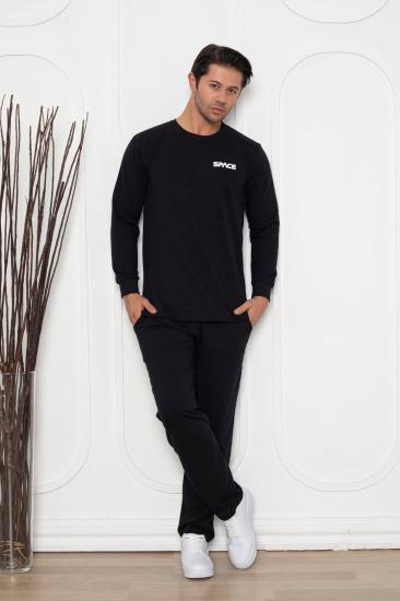 Kışlık Erkek Pijama Takımı - Lacivert İki İplik Likralı 1209UKL