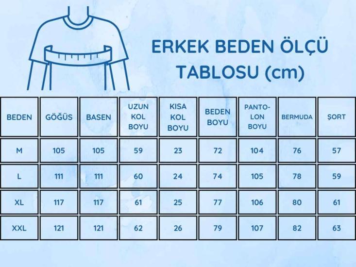 Erkek Pijama Takımı - Lacivert Nakışlı Kısa  Kollu Penye 1102KY