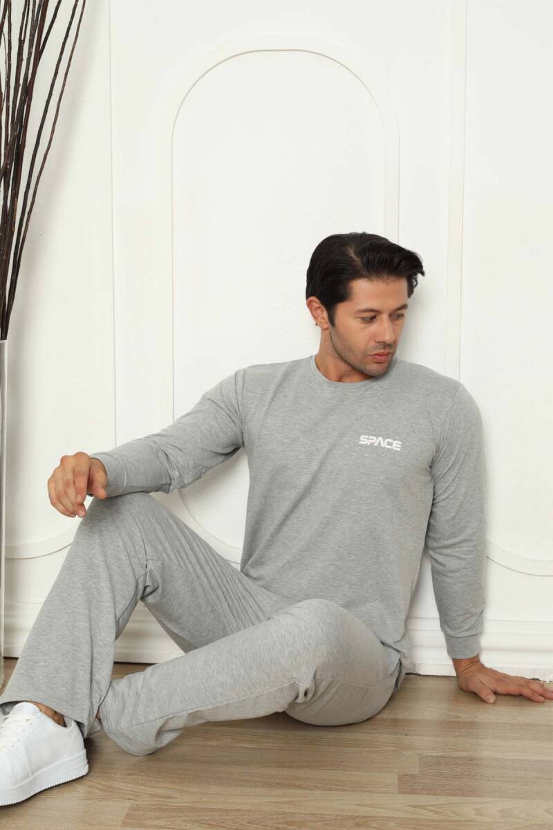 Kışlık%20Erkek%20Pijama%20Takımı%20-%20Gri%20İki%20İplik%20Likralı%201209UKL