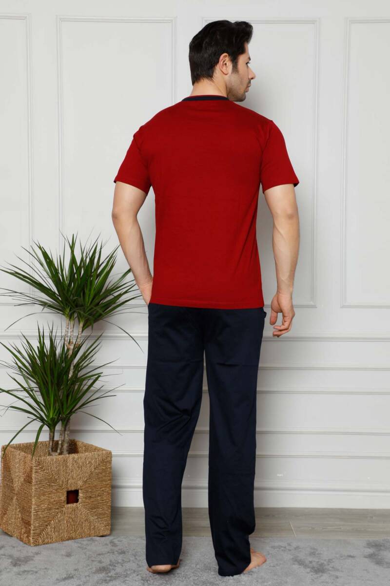 Erkek%20Pijama%20Takımı%20-%20Bordo%20Arma%20Nakışlı%20Likralı%20Kısa%20Kollu%20Penye%201129KY