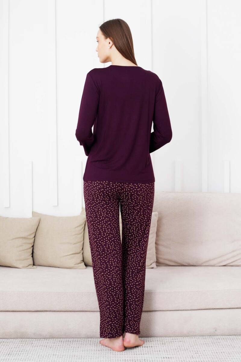 Nakışlı%20Kadın%20Pijama%20Takımı%20-%203%20Düğmeli%20Uzun%20Kol%20Likralı%20Bambu%20Viskon%20%202838UY
