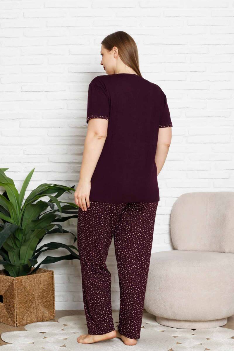 Nakışlı%20Kadın%20Pijama%20Takımı%20-%20Büyük%20Beden%20Kısa%20Kol%20Likralı%20Bambu%20Viskon%20%202838KYB