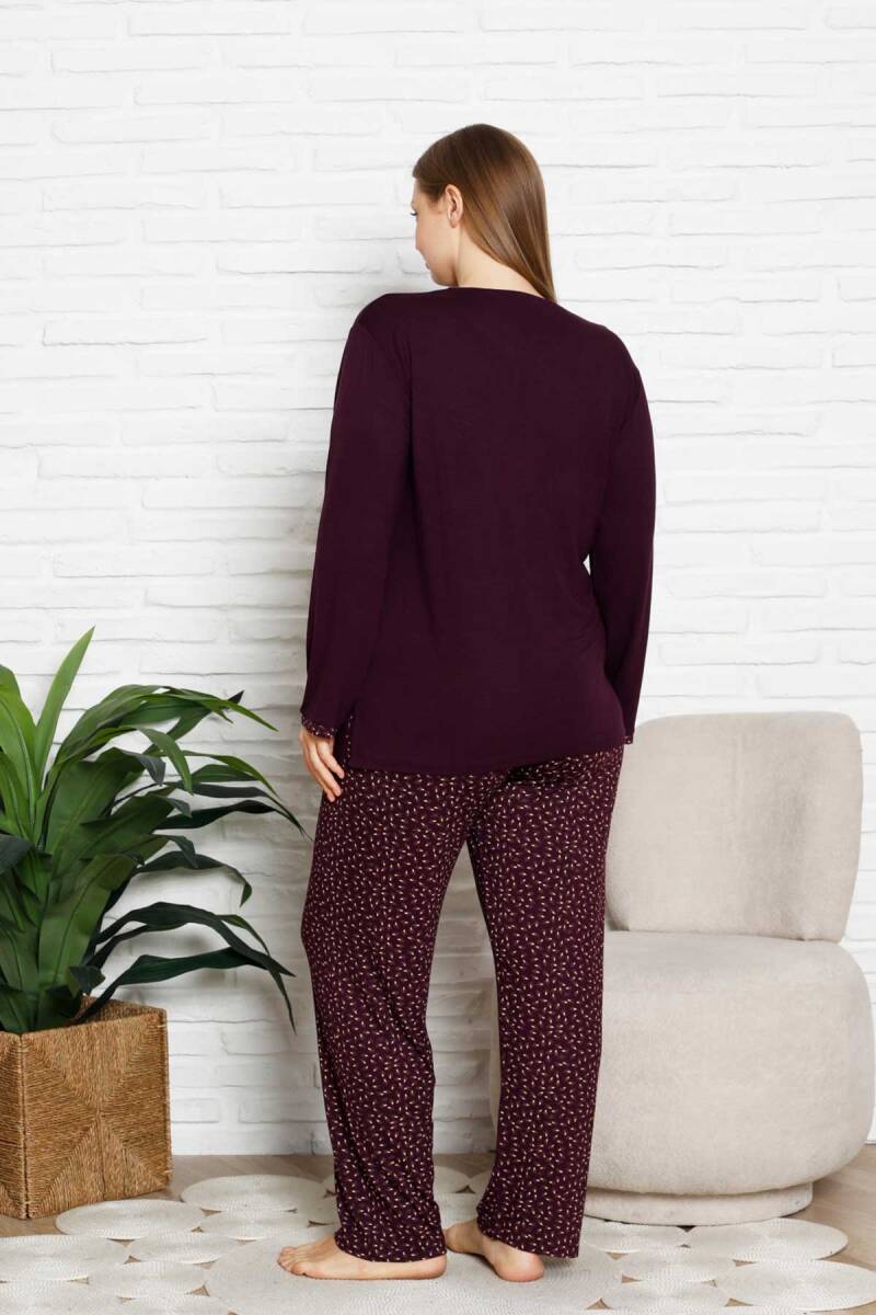 Nakışlı%20Kadın%20Pijama%20Takımı%20-%20Büyük%20Beden%20Uzun%20Kol%20Likralı%20Bambu%20Viskon%20%202838UYB