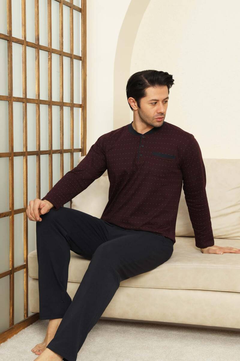 Mini%20Puantiyeli%20Erkek%20Pijama%20Takımı%20-%20Bordo%20%20Uzun%20Kollu%20Likralı%20Penye%201213UY