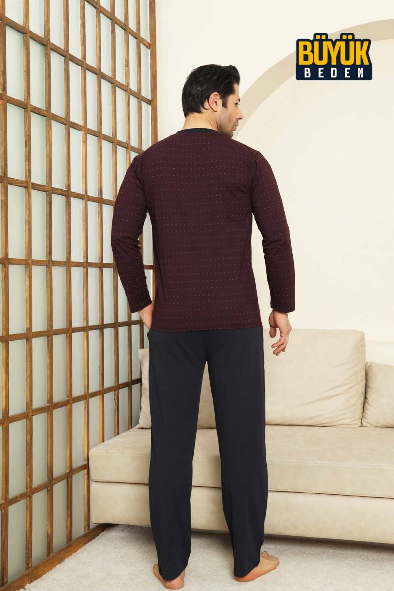 Mini%20Puantiyeli%20Erkek%20Pijama%20Takımı%20-%20Bordo%20%20Büyük%20Beden%20Uzun%20Kollu%20Likralı%20Penye%201213UYB
