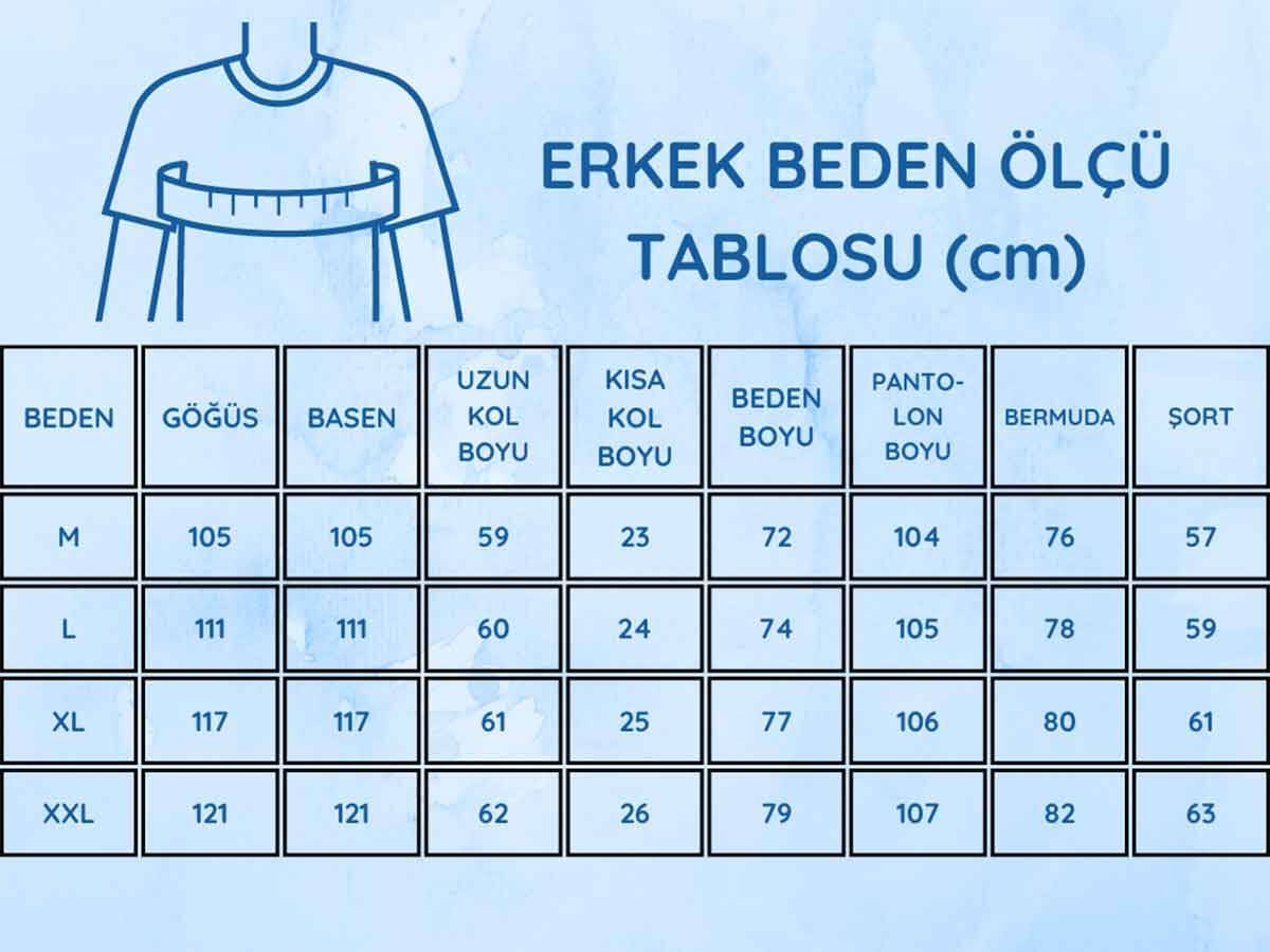Erkek Şort Takımı - İndigo Focus Baskılı Askılı Likralı Penye Takım 1070ŞT